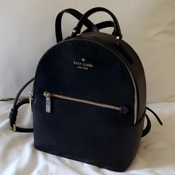 Kate Spade Small Saffiano Leather Black Backpack Hudson Small Backpack | Kate Spade New York main image 4